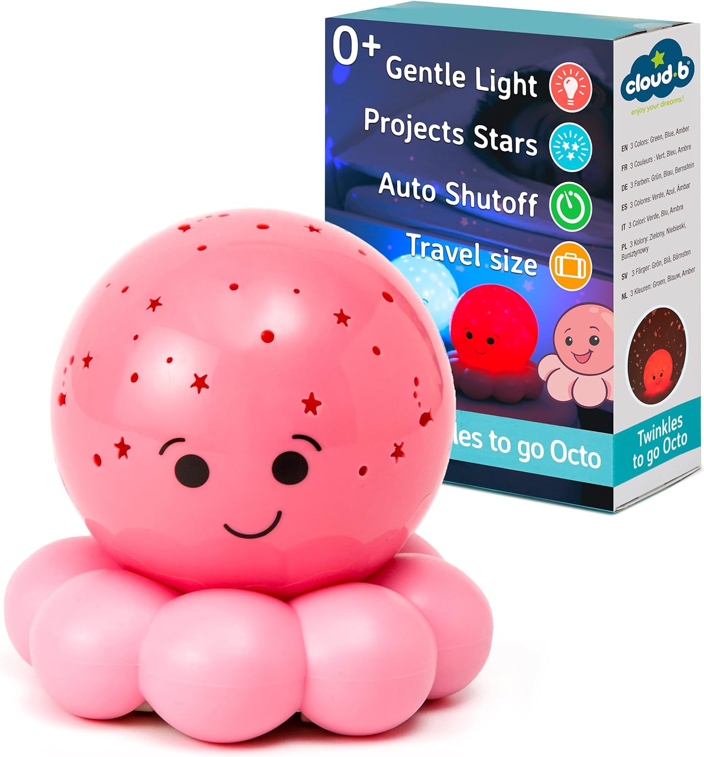 CLOUD B PK3 TWINKLES TO GO OCTO PINK NIGHTLIGHT