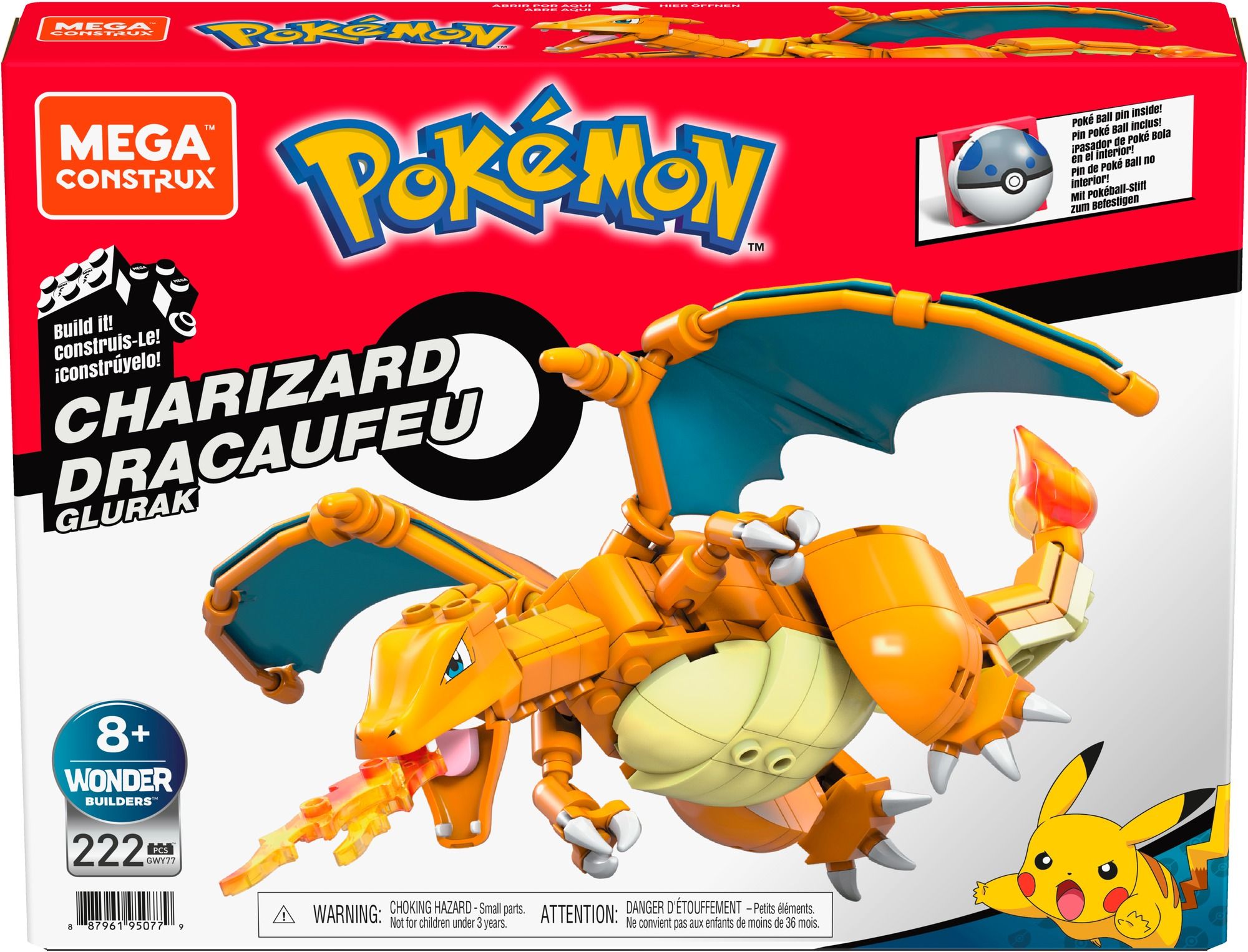 POKEMON MEGA MOTION GWY77 CHARIZARD BUILDING SET