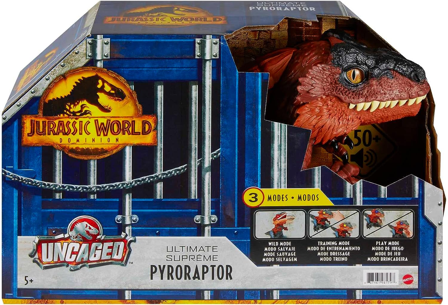 JURASSIC WORLD GYW89 UNCAGED ULTIMATE PYRORAPTOR