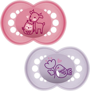 MAM Original Pure Soother 2 Pack 6m+ Pink