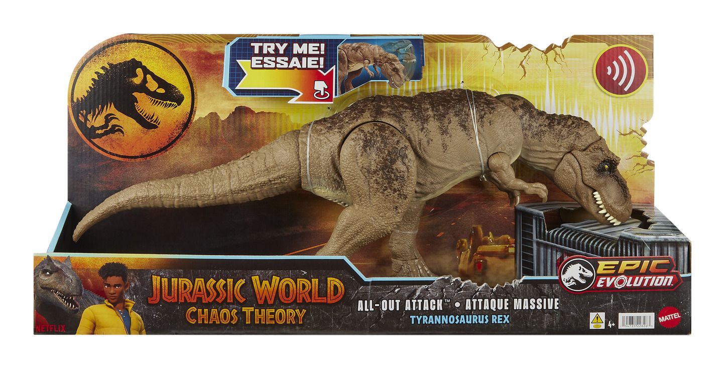 JURASSIC WORLD CHAOS THEORY HXF53 ALL-OUT ATTACK TYRANNOSAURUS REX