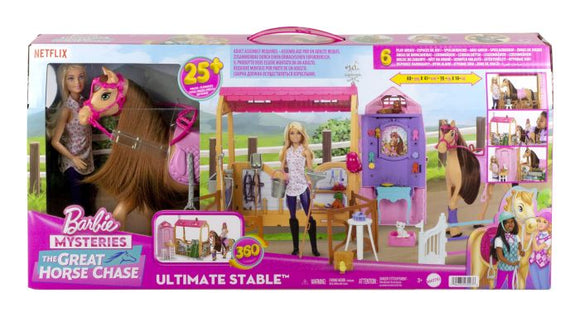 BARBIE HXJ44 ULTIMATE STABLE HORSE AND DOLL PLAYSET