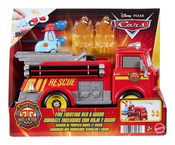 DISNEY CARS JFL54 FIRE FIGHTING RED & GUIDO