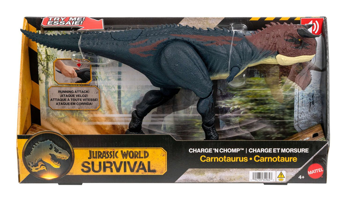 JURASSIC WORLD SURVIVAL JKG85 CHARGE 'N CHOMP CARNOTAURUS