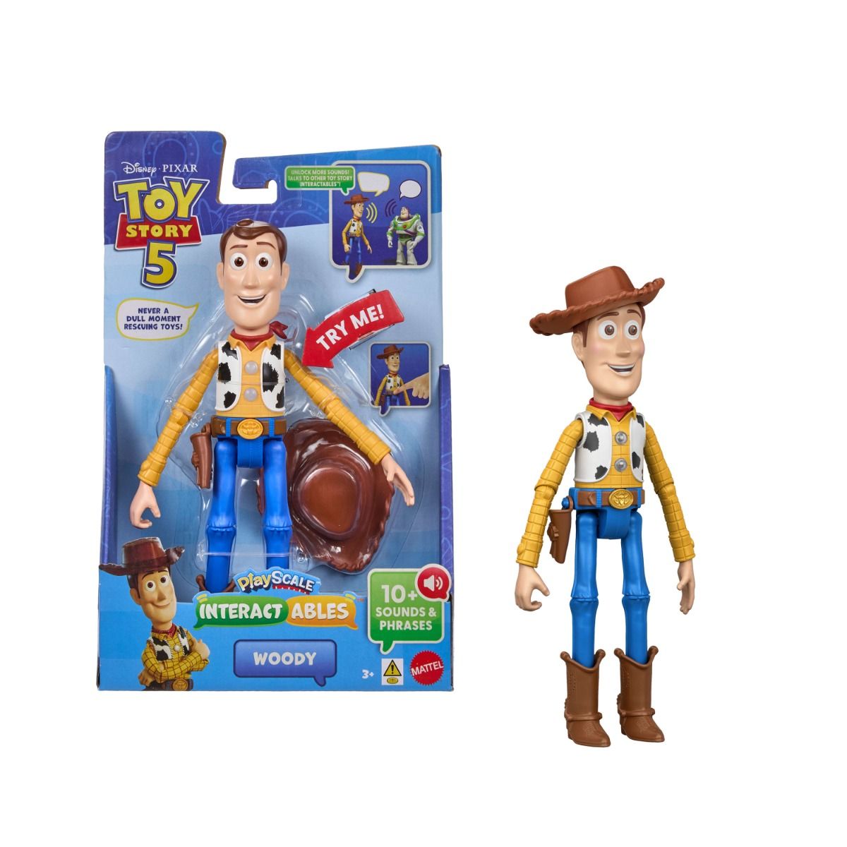 DISNEY TOY STORY JKV25 INTERACTABLES WOODY PLAYSCALE FIGURE