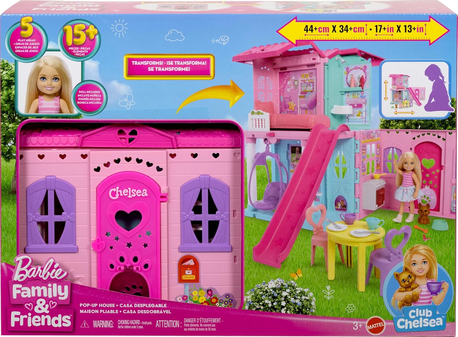 BARBIE JFW49 FAMILY & FRIENDS CHELSEA POP-UP HOUSE
