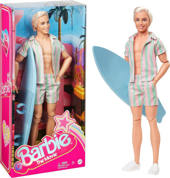 BARBIE HPJ97 THE MOVIE KEN WITH SURFBOARD DOLL