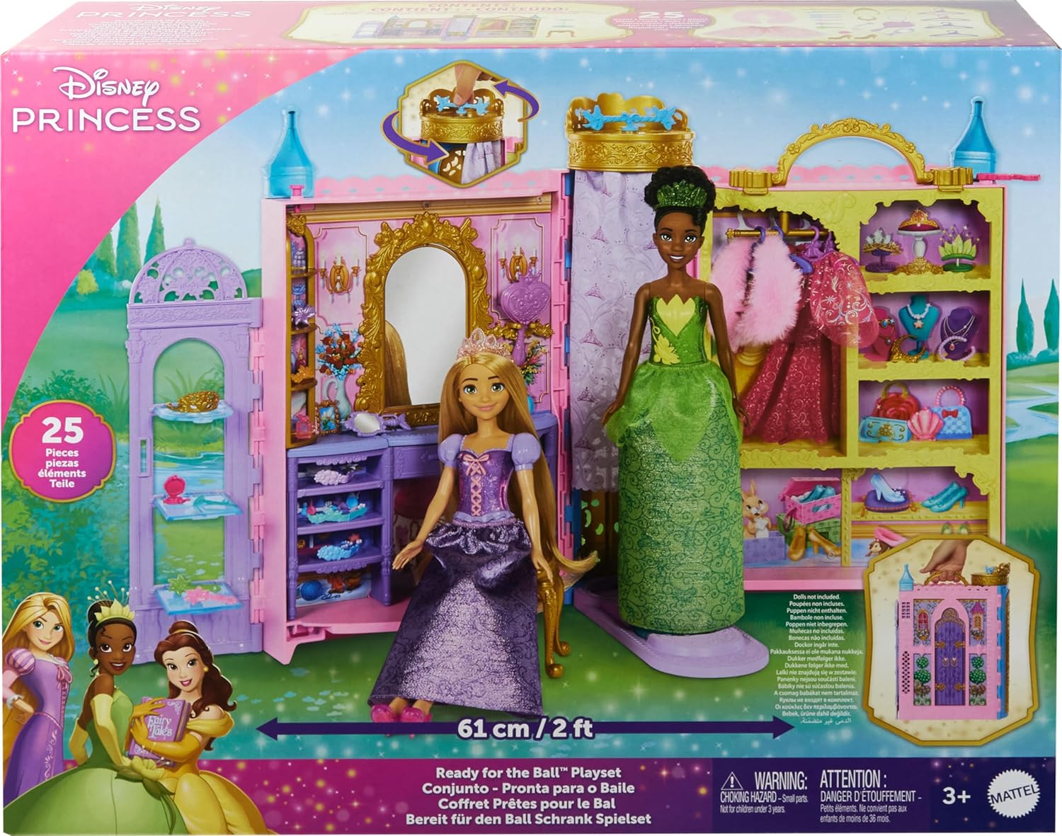 DISNEY PRINCESS HXV69 READY FOR THE BALL BELLE 25 PIECE PLAYSET