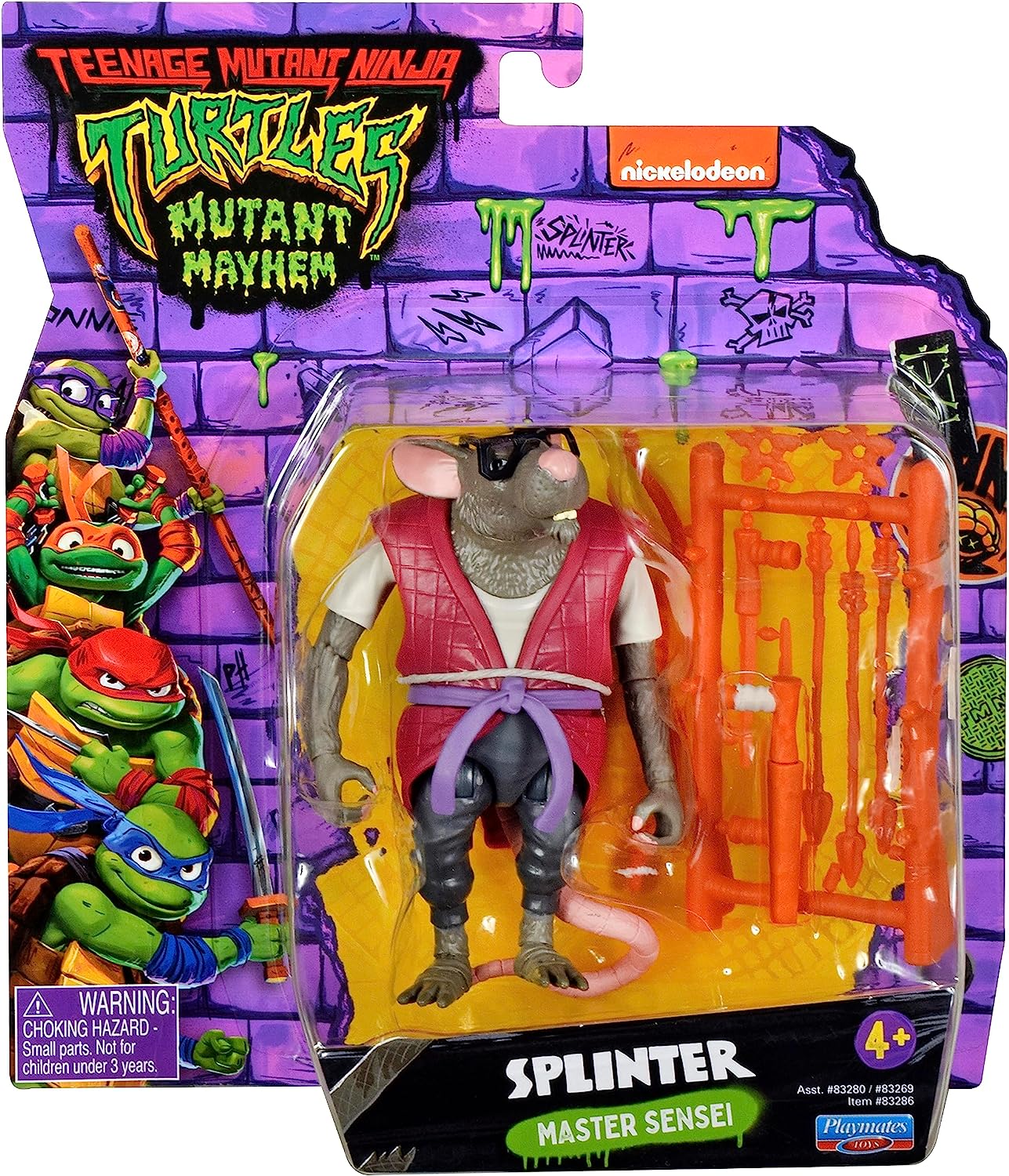 TEENAGE MUTANT NINJA TURTLES MUTANT MAYHEM 83286 SPLINTER MASTER SENSEI