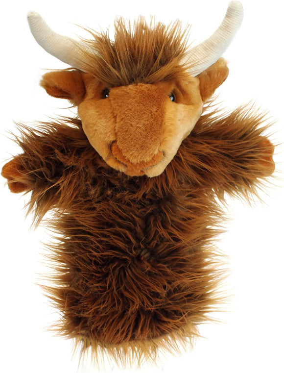 THE PUPPET COMPANY PC006041 HIGHLAND COW LONG SLEEVED HAND PUPPET