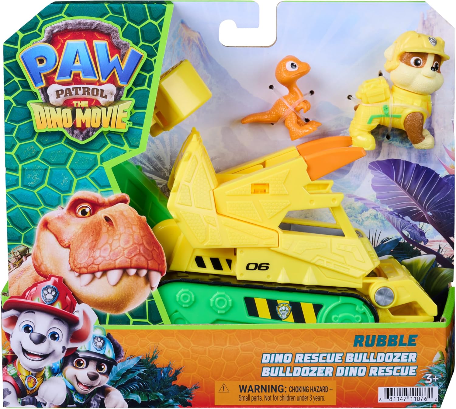 PAW PATROL DINO MOVIE 6075771 RUBBLE DINO RESCUE BULLDOZER