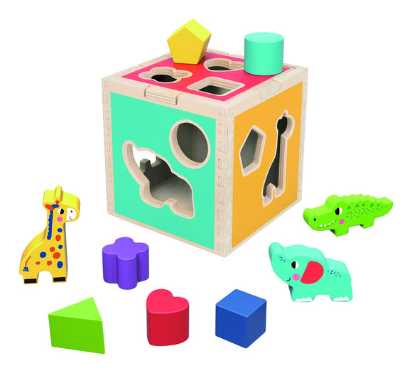TOOKY TOY TH442 WOODEN ANIMAL SHAPE SORTER