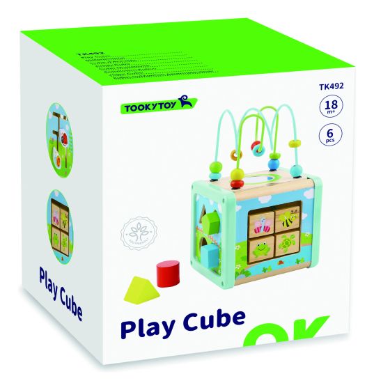 TOOKY TOY TK492 WOODEN PLAY CUBE