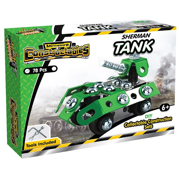 CONSTRUCT IT 10274 SHERMAN TANK MINITURE CONSTRUCTABLES KIT