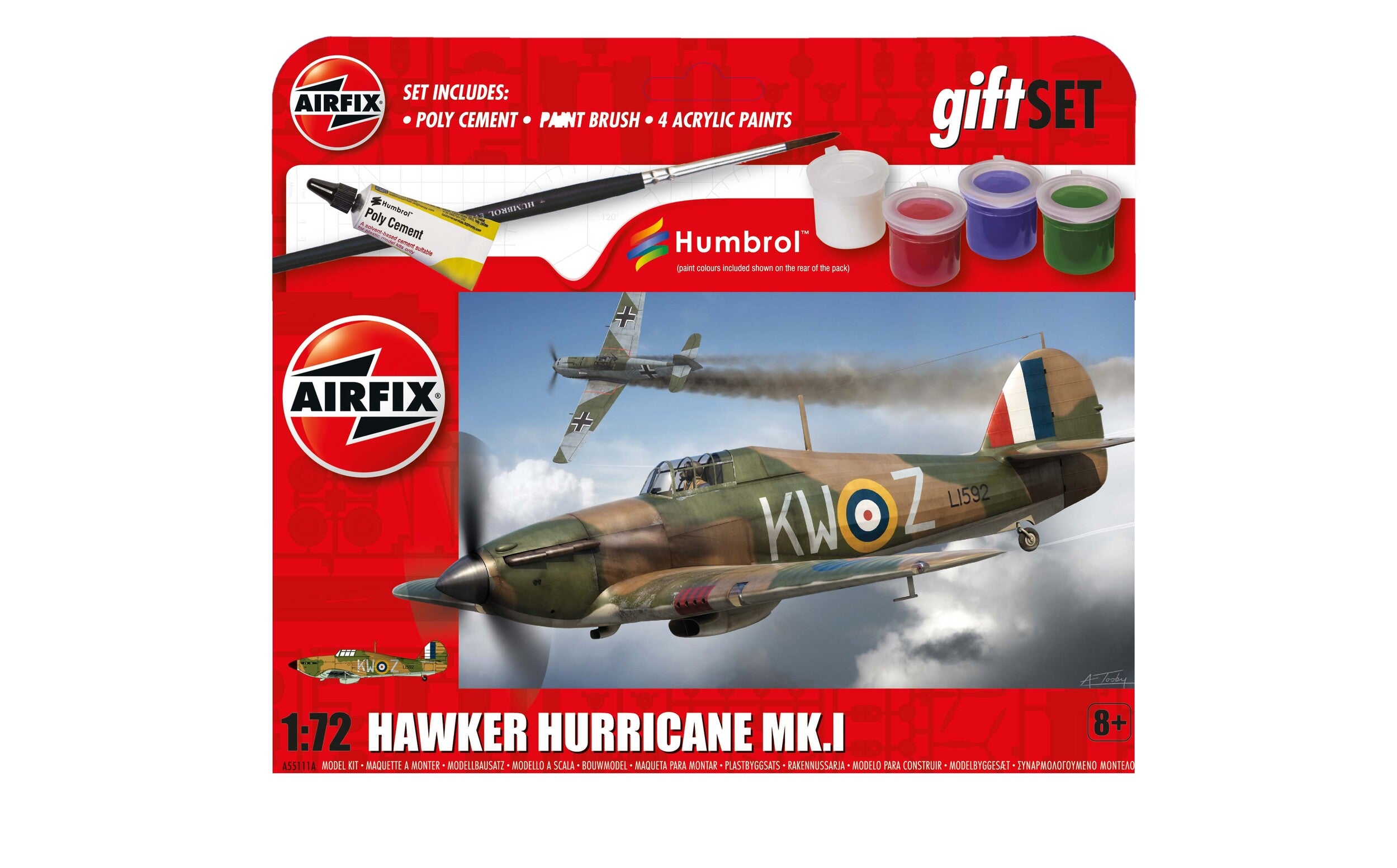 AIRFIX A55111A Hawker Hurricane Mk.I  1/72ND SCALE STARTER KIT