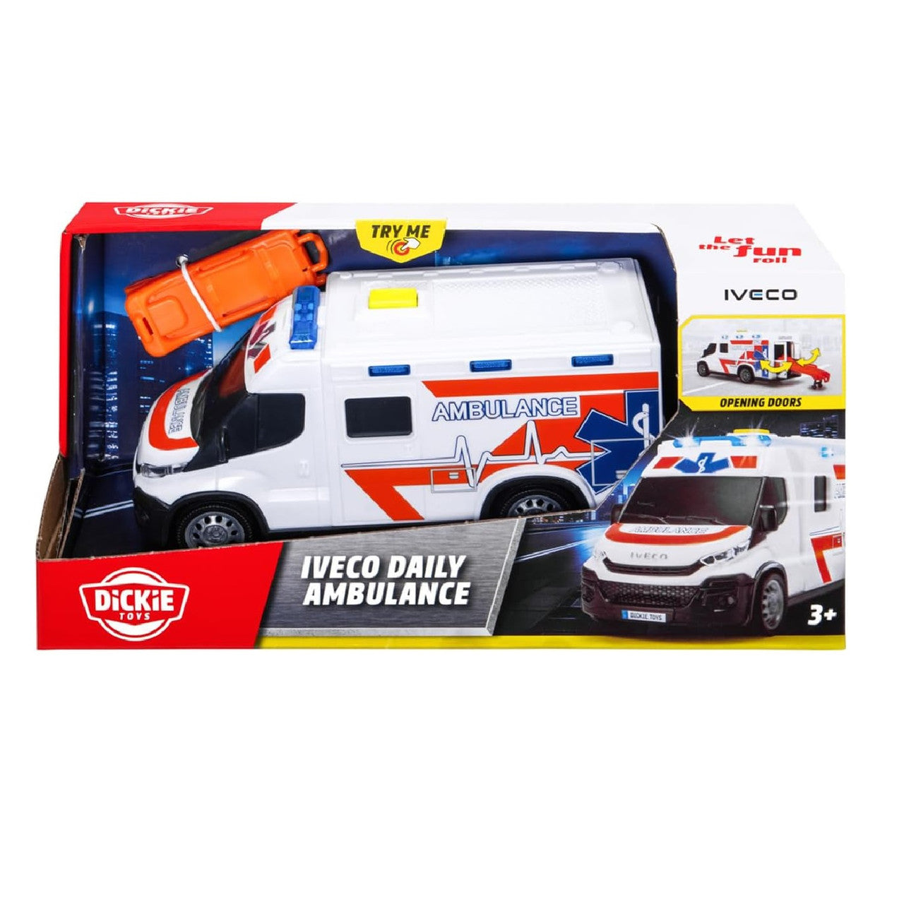 DICKIES TOYS 3019038 IVECO AMBULANCE WITH LIGHTS & SOUNDS