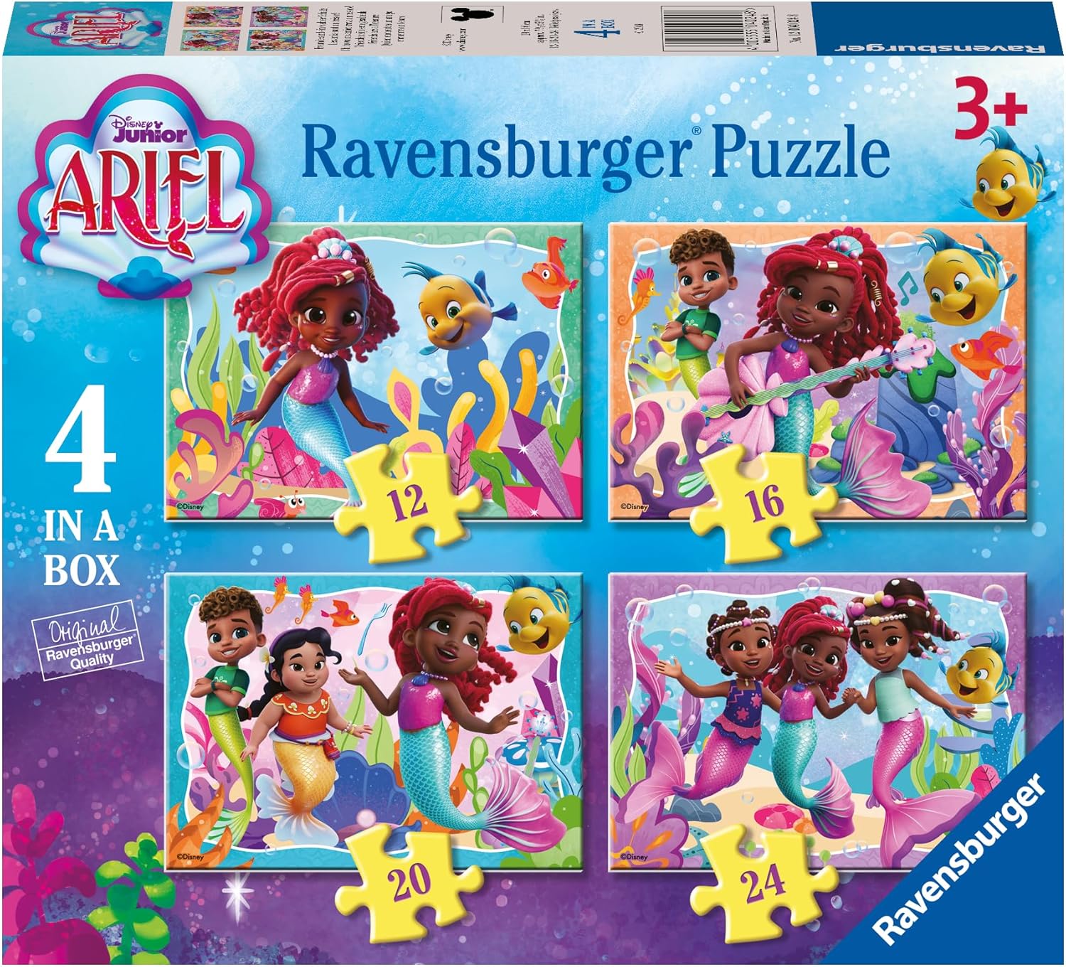 RAVENSBURGER 04024 DISNEY JUNIOR ARIEL 4 IN A BOX JIGSAW PUZZLE