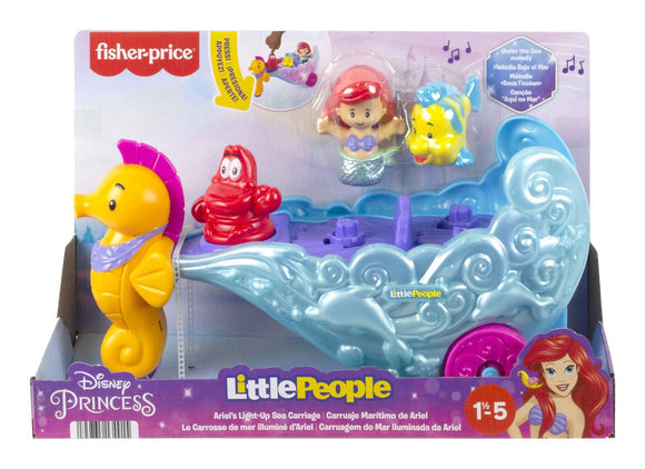 FISHER PRICE HMX83 LITTLE PEOPLE DISNEY PRINCESS ARIEL'S LIGHT-UP SEA CARRIAGE