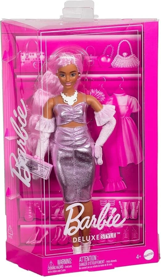 BARBIE HYV25 BARBIE DELUXE STYLE PINK HAIR PINK DRESS