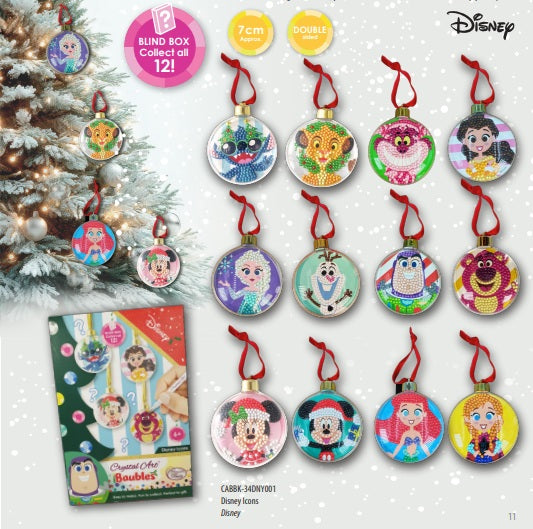 CRAFT BUDDY CABBK-34DNY001 DISNEY ICONS FESTIVE FRIENDS BAUBLES BLIND BOX