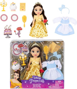 DISNEY PRINCESS 23381 PETITE "BE OUR GUEST" BELLE FASHION DOLL SET