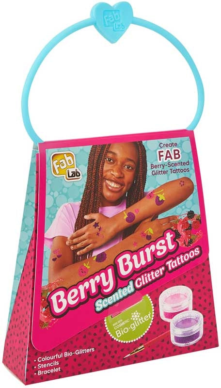 FAB LAB 24703 BERRY BURST SCENTED GLITTER TATTOOS