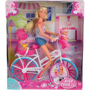 STEFFI 105739050 BIKE TOUR DOLL ON BIKE