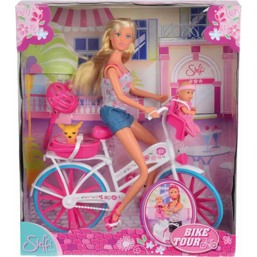 STEFFI 105739050 BIKE TOUR DOLL ON BIKE