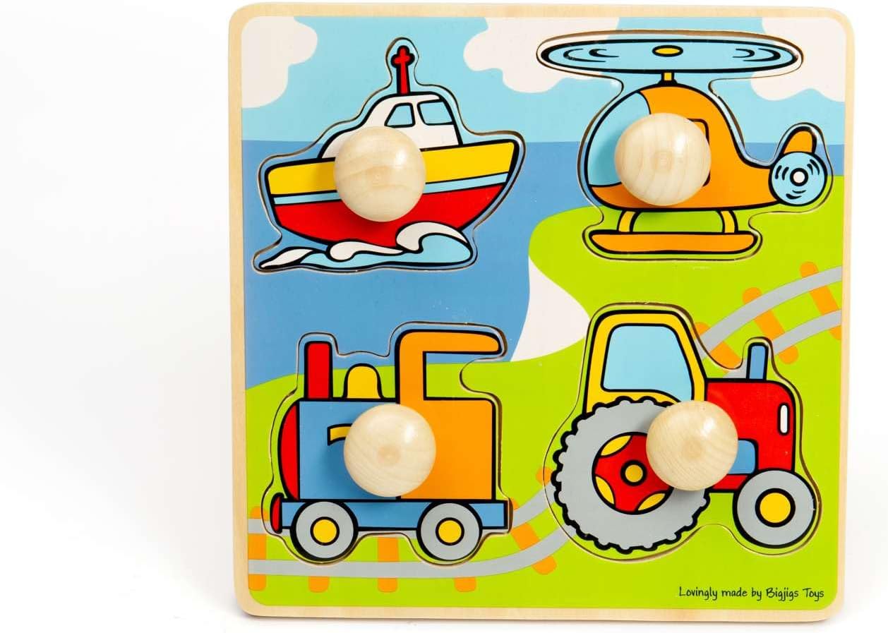 BIGJIGS BJ519 MY FIRST PEG PUZZLE TRANSPORT