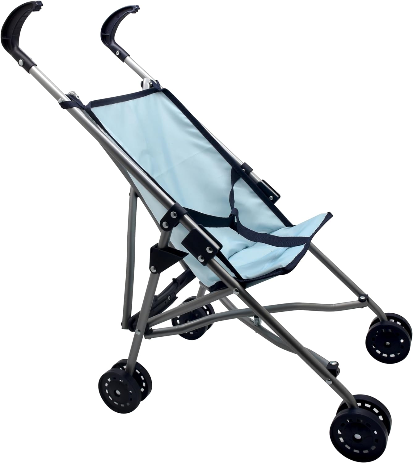 DOLLS WORLD 78712 BLUE DOLLS FOLDING STROLLER DOLLS PRAM