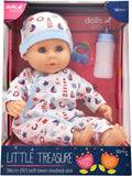 DOLLS WORLD 78322 LITTLE TREASURE BOY 38CM SOFT BEAN BODIED DOLL