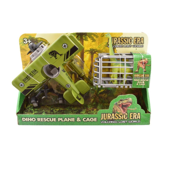 JURASSIC ERA TY2073 DINO RESCUE PLANE & CAGE