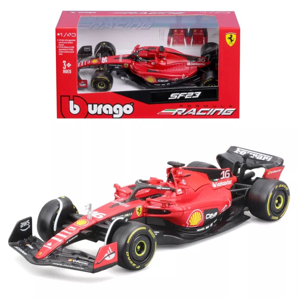 BURAGO 560039 NO55 FERRARI SF23 CARLOS SAINZ F1 CAR 1/43RD SCALE