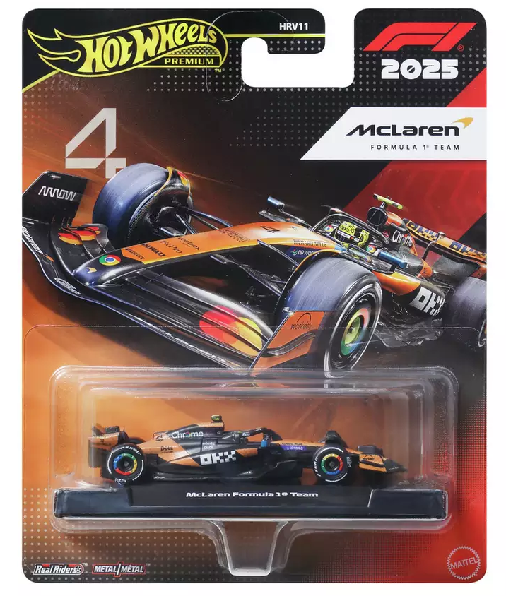 HOT WHEELS JKD88 F1 MCLAREN NO 4 NORRIS 2025 CAR