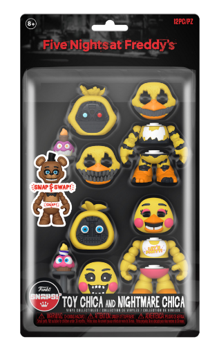 FIVE NIGHTS AT FREDDYS 67694 FUNKO SNAPS 2 PACK (TOY CHICA & NIGHTMARE CHICA)