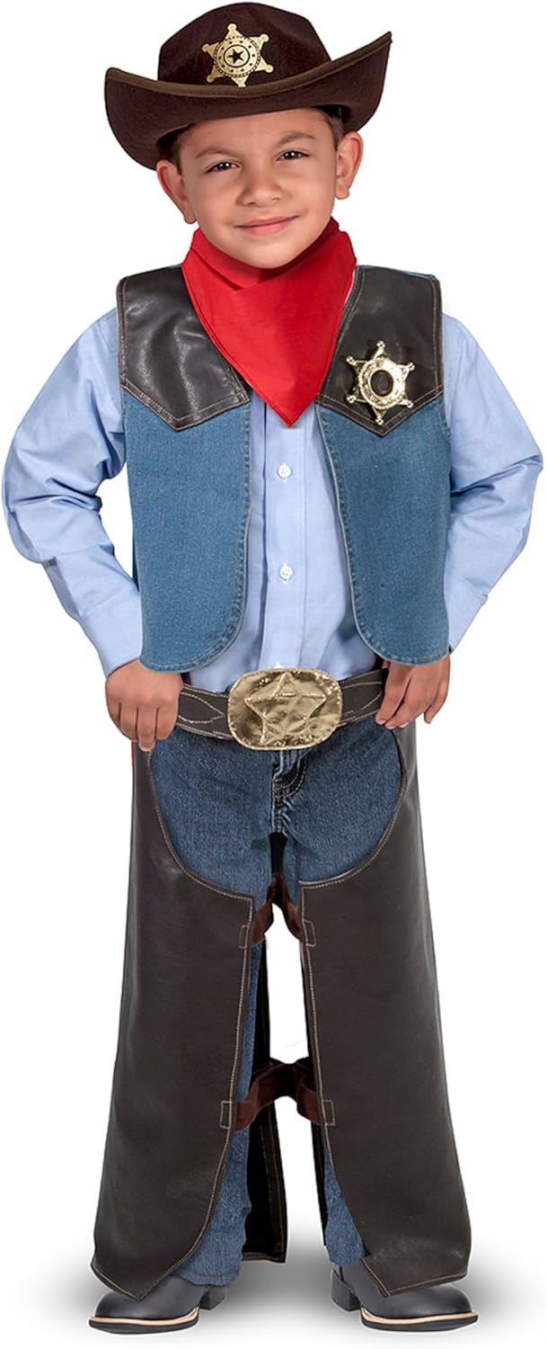 MELISSA & DOUG 14273 COWBOY COSTUME SIZE 3-6 YEARS
