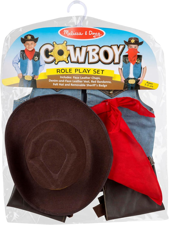 MELISSA & DOUG 14273 COWBOY COSTUME SIZE 3-6 YEARS