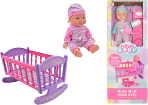 LULLABY BABY 2155 BABY DOLL WITH CRIB AND ACCESSORIES