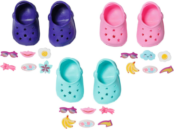 BABY BORN 832837 HOLIDAY SHOES WITH 6 FUNNY PINS (ASSORTED DESIGNS, ONE SUPPLIED AT RANDOM)