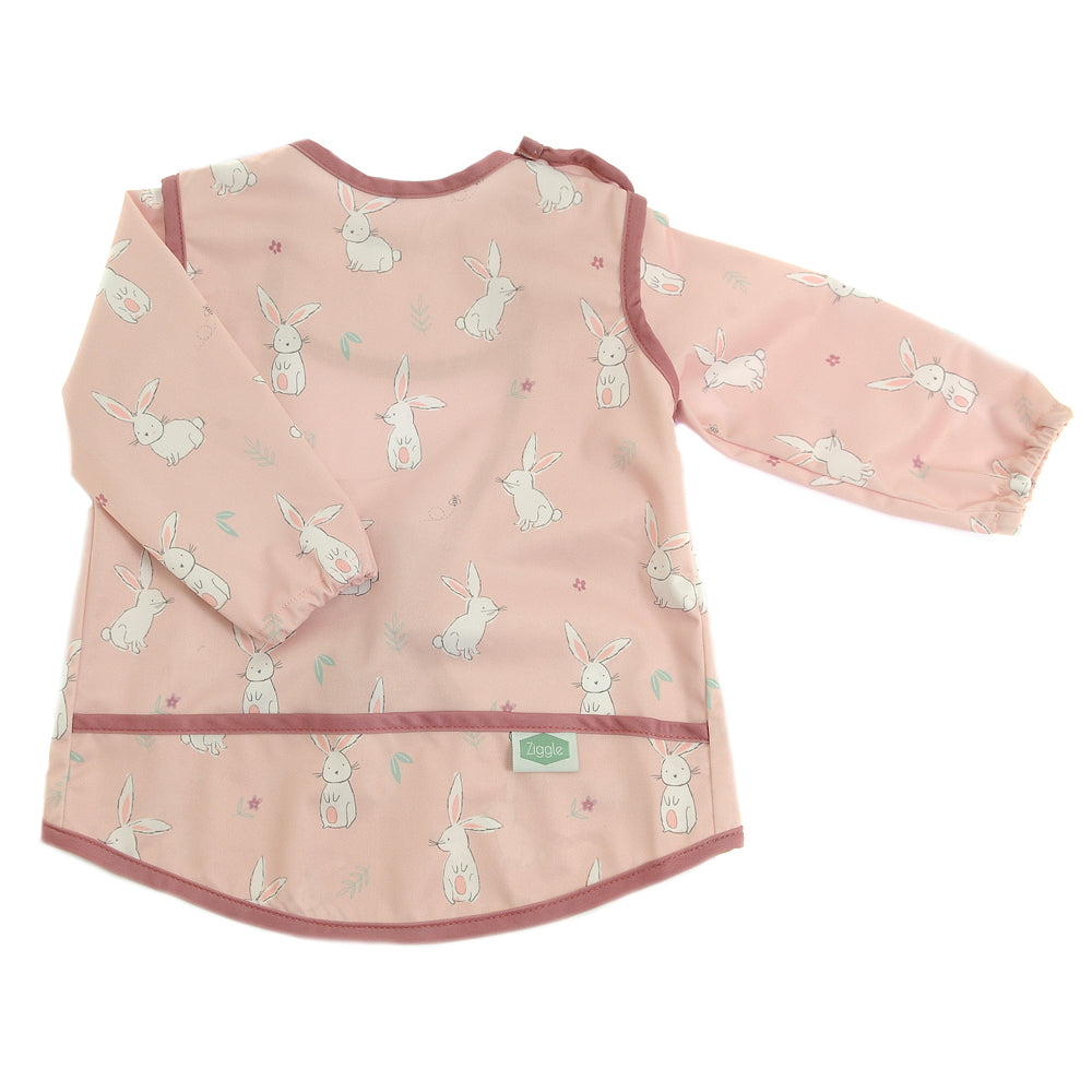 ZIGGLE COVE3733 COVERALL FEEDING BIB BUNNIES