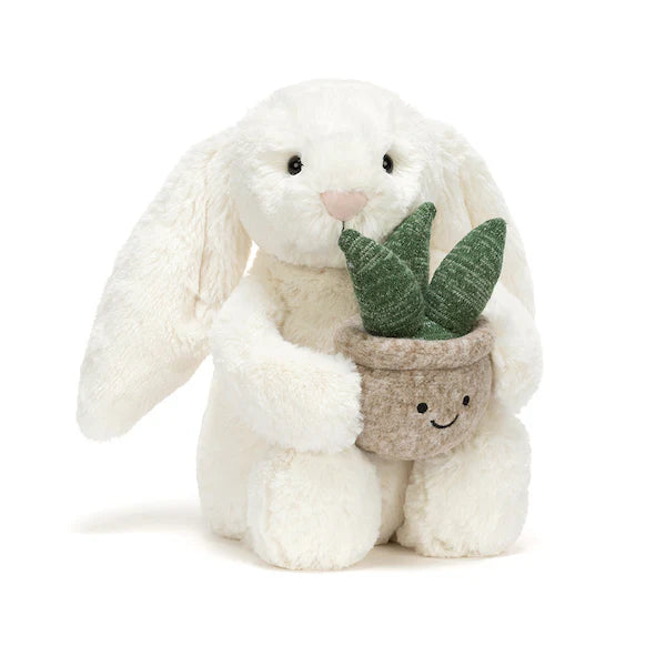 JELLYCAT BB3PLA CREAM BUNNY WITH PLANT