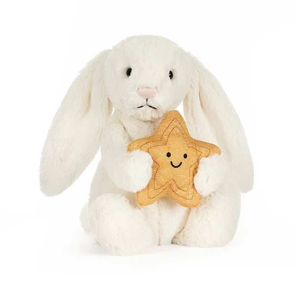JELLYCAT BB3STAR CREAM BUNNY WITH STAR