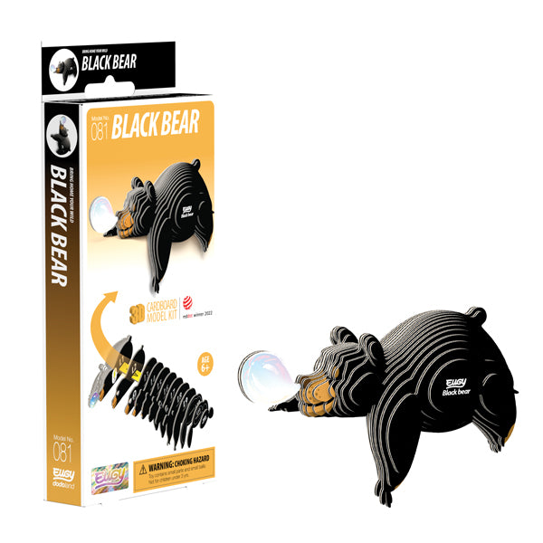 EUGY D5075 BLACK BEAR 3D CARDBOARD MODEL KIT