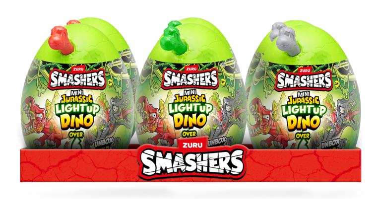 ** SALE HALF PRICE ** ZURU 74107 SMASHERS MINI JURASSIC LIGHT UP DINO EGG OVER 6 SURPRISES