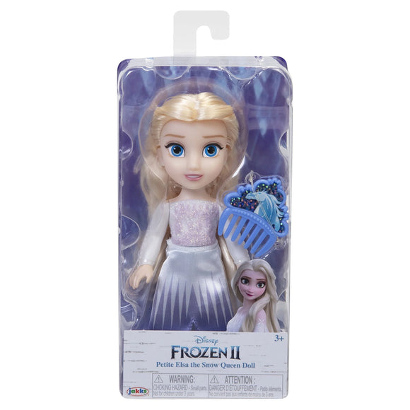 DISNEY PRINCESS 221715 PETITE ELSA DOLL WITH COMB AND WHITE DRESS