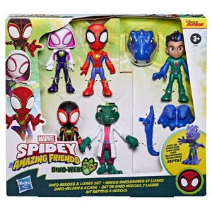 MARVEL SPIDEY AND HIS AMAZING FRIENDS F9483 DINO HEROES & LIZARD SET