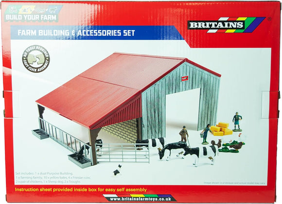 BRITAINS 43388 FARM BUILDING & ACCESSORIES SET 1:32 SCALE