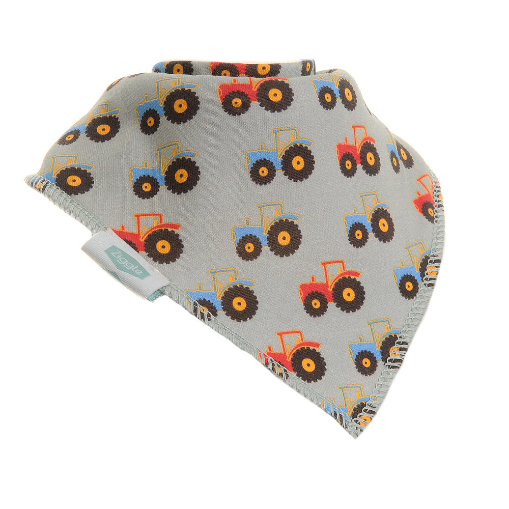 ZIGGLE FUN0035 BANDANA DRIBBLE BIB FARM TRACTOR 0 - 3 YEARS