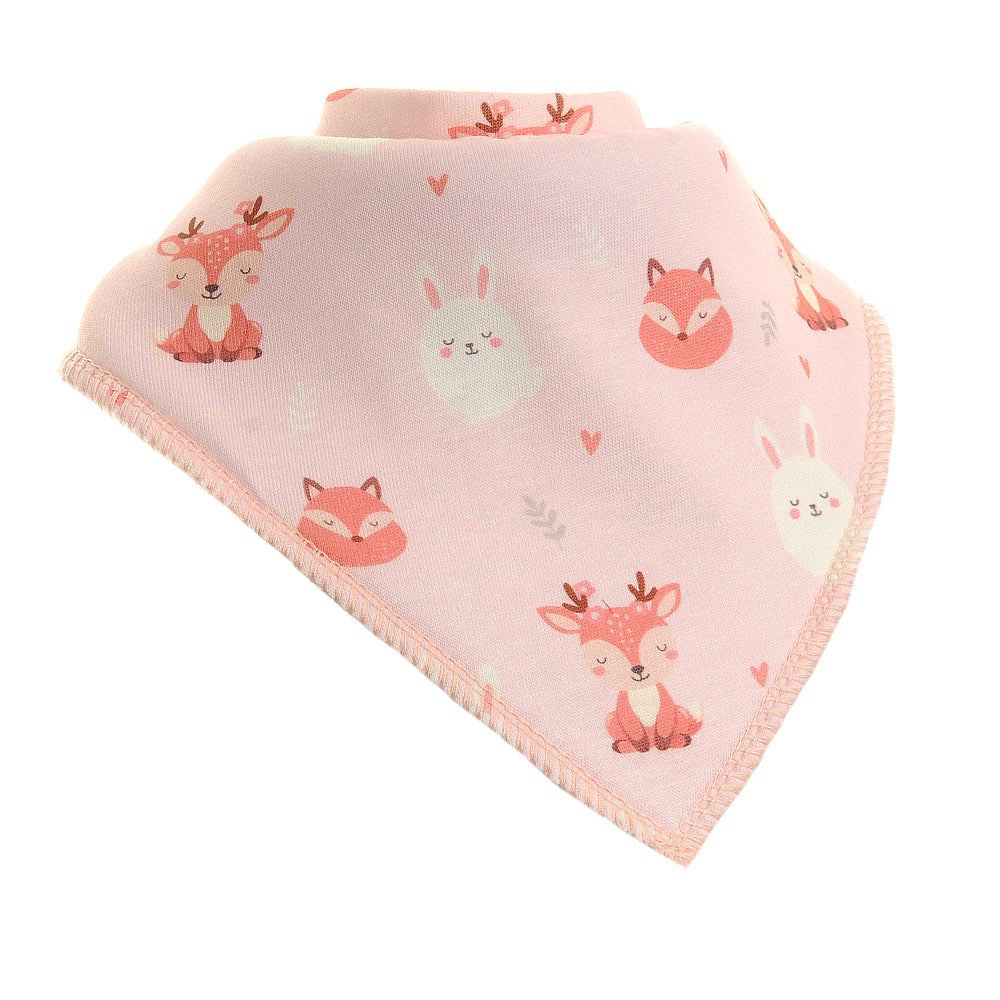 ZIGGLE FUN0327 BANDANA DRIBBLE BIB DREAM WOODLAND ANIMALS 0 - 3 YEARS