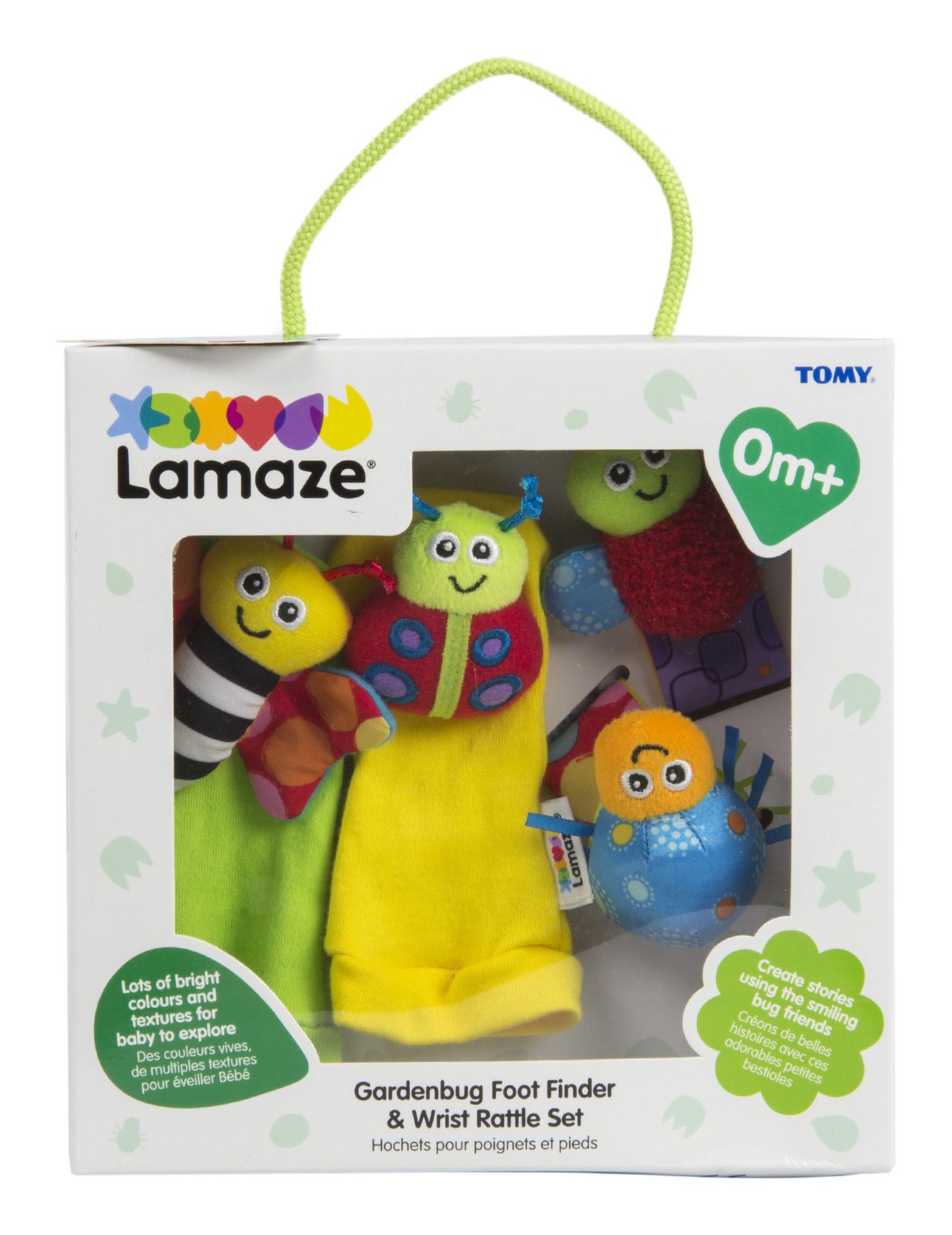 LAMAZE L27634 GARDEN BUG FOOT FINDER & WRIST RATTLE SET